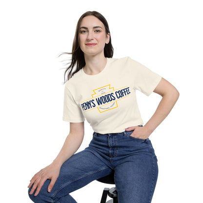Penn's Woods Coffee Jersey T-Shirt - Made and printed in the U.S.A.